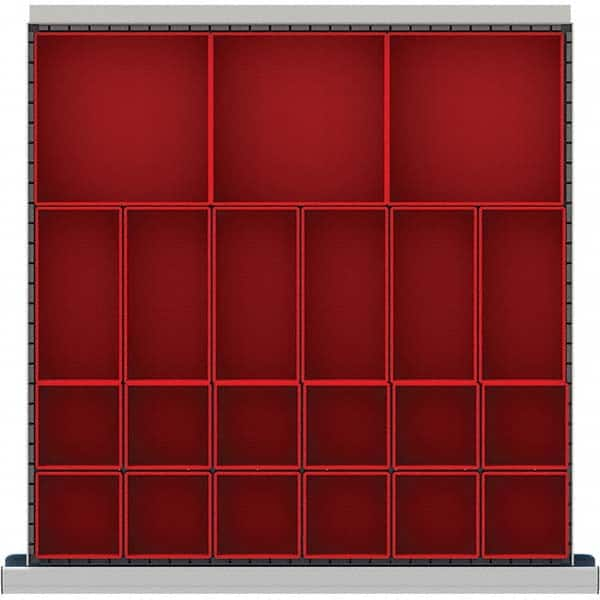 LISTA - 21-Compartment Drawer Divider Layout for 2.17" High Drawers - Caliber Tooling