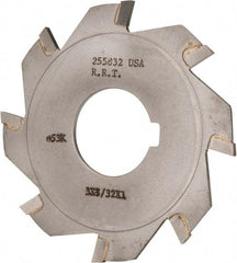 Made in USA - 3" Diam x 3/32" Blade Thickness x 1" Arbor Hole Diam, 8 Tooth Slitting and Slotting Saw - Arbor Connection, Right Hand, Uncoated, Carbide-Tipped, Contains Keyway - Caliber Tooling