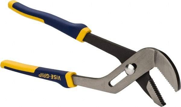 Irwin - 12" OAL, 2-1/4" Jaw Length, Groove Joint Pliers - Serrated Jaw, Straight Head, ProTouch Handles - Caliber Tooling