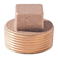 Merit Brass - Brass & Chrome Pipe Fittings Type: Square Head Plug Fitting Size: 1 - Caliber Tooling