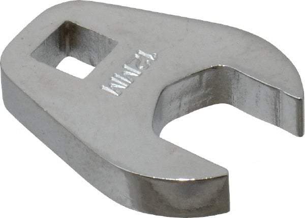 Proto - 1/4" Drive, 12mm, Chrome Finish, Crowfoot Wrench - 61/64" Head Diam, 1.17" OAL, 0.218" Head Thickness - Caliber Tooling