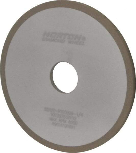 Norton - 6" Diam x 1-1/4" Hole x 1/4" Thick, 120 Grit Surface Grinding Wheel - Diamond, Type 1A1, Fine Grade, Resinoid Bond - Caliber Tooling