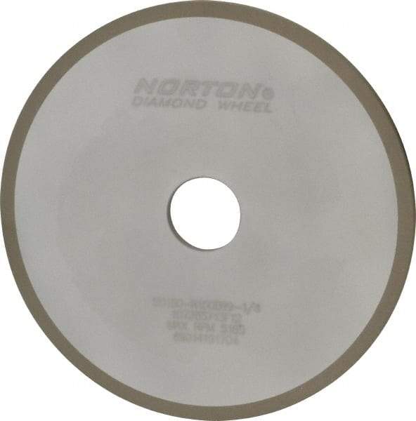 Norton - 7" Diam x 1-1/4" Hole x 1/4" Thick, 180 Grit Surface Grinding Wheel - Diamond, Type 1A1, Very Fine Grade, Resinoid Bond - Caliber Tooling