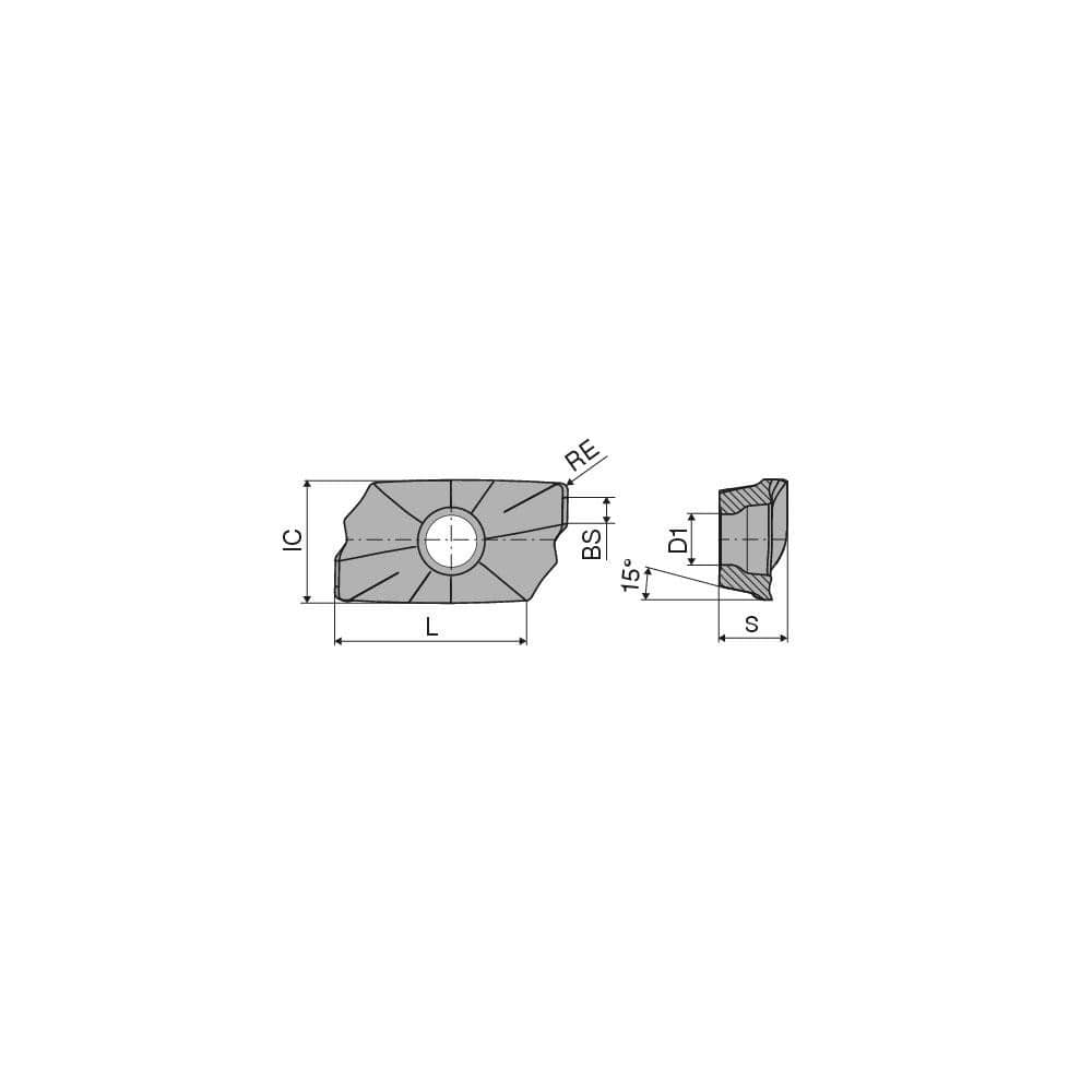 Milling Insert:  XDKT 070308ER-F40 CTCS245,  CTCS245,  Solid Carbide N/A Finish,