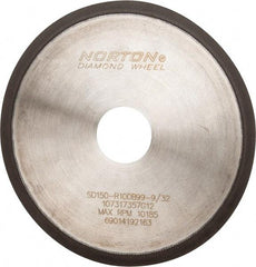 Norton - 6" Diam x 1-1/4" Hole, 150 Grit Surface Grinding Wheel - Diamond, Type 1A1R, Medium Grade - Caliber Tooling