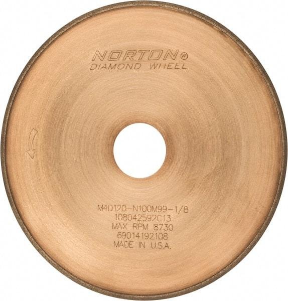 Norton - 7" Diam x 1-1/4" Hole, 120 Grit Surface Grinding Wheel - Diamond, Type 1A1R, Coarse Grade - Caliber Tooling