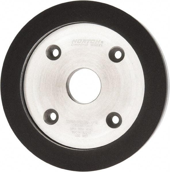 Norton - 6" Diam, 1-1/4" Hole Size, 3/4" Overall Thickness, 150 Grit, Type 6 Tool & Cutter Grinding Wheel - Very Fine Grade, Diamond, P Hardness, Vitrified Bond - Caliber Tooling