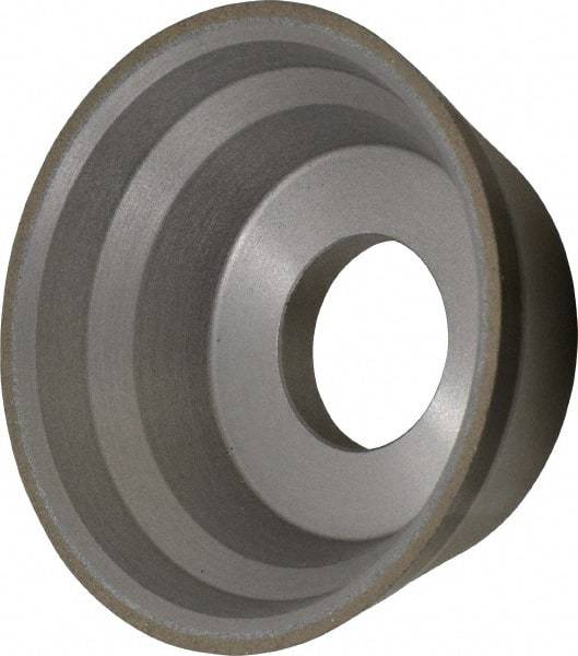 Norton - 3-3/4" Diam, 1-1/4" Hole Size, 1-1/2" Overall Thickness, 100 Grit, Type 11 Tool & Cutter Grinding Wheel - Fine Grade, CBN, Resinoid Bond - Caliber Tooling