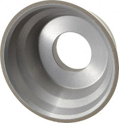 Norton - 3-3/4" Diam, 1-1/4" Hole Size, 1-1/2" Overall Thickness, 220 Grit, Type 11 Tool & Cutter Grinding Wheel - Very Fine Grade, Diamond, Resinoid Bond - Caliber Tooling