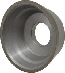 Norton - 3-3/4" Diam, 1-1/4" Hole Size, 1-1/2" Overall Thickness, 100 Grit, Type 11 Tool & Cutter Grinding Wheel - Fine Grade, Diamond, Resinoid Bond - Caliber Tooling