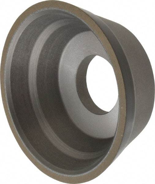 Norton - 3-3/4" Diam, 1-1/4" Hole Size, 1-1/2" Overall Thickness, 180 Grit, Type 11 Tool & Cutter Grinding Wheel - Very Fine Grade, Diamond, Resinoid Bond - Caliber Tooling