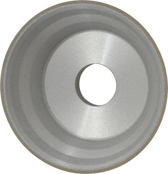 Norton - 5" Diam, 1-1/4" Hole Size, 1-3/4" Overall Thickness, 120 Grit, Type 11 Tool & Cutter Grinding Wheel - Fine Grade, CBN, Resinoid Bond - Caliber Tooling