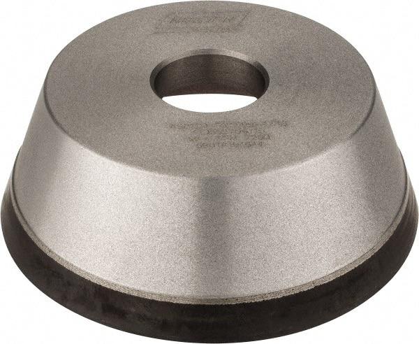 Norton - 5" Diam, 1-1/4" Hole Size, 1-3/4" Overall Thickness, 120 Grit, Type 11 Tool & Cutter Grinding Wheel - Fine Grade, Diamond, Resinoid Bond - Caliber Tooling