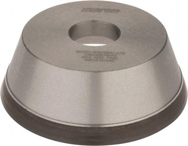 Norton - 5" Diam, 1-1/4" Hole Size, 1-3/4" Overall Thickness, 150 Grit, Type 11 Tool & Cutter Grinding Wheel - Very Fine Grade, Diamond, Resinoid Bond - Caliber Tooling