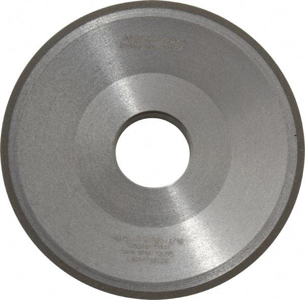 Norton - 3" Diam, 3/4" Hole Size, 7/16" Overall Thickness, 150 Grit, Type 12 Tool & Cutter Grinding Wheel - Very Fine Grade, Diamond, Resinoid Bond - Caliber Tooling