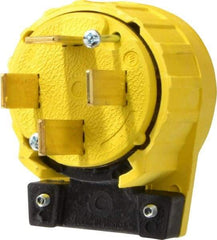 Pass & Seymour - 120/208 VAC, 60 Amp, 18-60P NEMA, Angled, Ungrounded, Specification Grade Plug - 4 Pole, 4 Wire, Yellow - Caliber Tooling