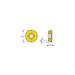 Milling Insert:  RDEX 1604MOT WAX1240,  WAX1240,  Solid Carbide N/A Finish,  1.0000″ OAW