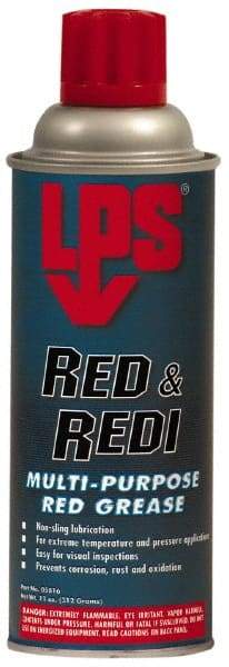 LPS - 11 oz Aerosol General Purpose Grease - Red, 450°F Max Temp, NLGIG 2, - Caliber Tooling