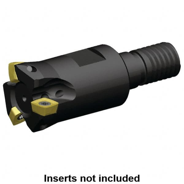 Kennametal - 1" Cutting Diam, Modular Connection Indexable Copy End Mill - 4 Inserts, XPLT0603 Insert, A7792VXP06SA1.0Z4R1.4 Toolholder - Caliber Tooling