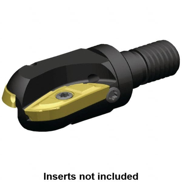 Kennametal - 1-1/4" Cutting Diam, 29mm Shank Diam, Modular Connection Indexable Copy End Mill - 2 Inserts, XPNT101043RF Insert, 5505 Toolholder, Steel, Through Coolant - Caliber Tooling