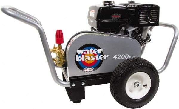 Simpson - Gas, 11.7 hp, 4,200 psi, 4 GPM, Cold Water Pressure Washer - AAA Triplex, 50' x 3/8" Hose - Caliber Tooling