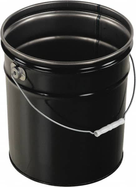 Vestil - 5 Gal Black Steel Pail - 13-3/8" High - Caliber Tooling