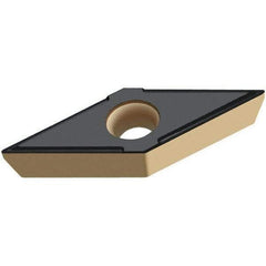 Walter - VBGT221 PF5 Grade WPP20 Carbide Turning Insert - TiCN/Al2O3/TiN Finish, 35° Diamond, 1/4" Inscr Circle, 1/8" Thick, 1/64" Corner Radius - Caliber Tooling