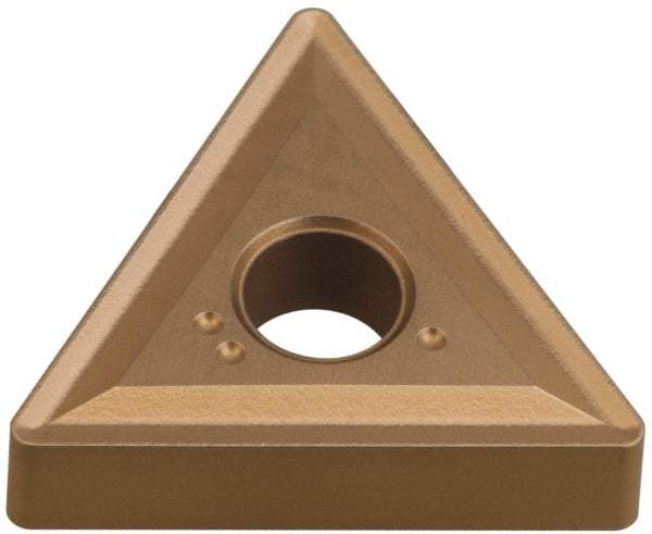 Tungaloy - TPU323 Grade T5115 Carbide Turning Insert - TiCN/Al2O3 Finish, 60° Triangle, 3/8" Inscr Circle, 1/8" Thick, 3/64" Corner Radius - Caliber Tooling