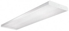 Cooper Lighting - 4 Lamp, 4 Ft. Long, 32 Watt, Surface Mounted, Fluorescent Lamp Wraparound Light Fixture - 120-277 Volt, White, Electronic Ballast - Caliber Tooling