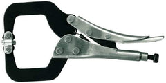 Gibraltar - 12-1/4" OAL C-Clamp Locking Pliers - 4-21/32" Jaw Depth, 5-3/8" Jaw Opening - Caliber Tooling