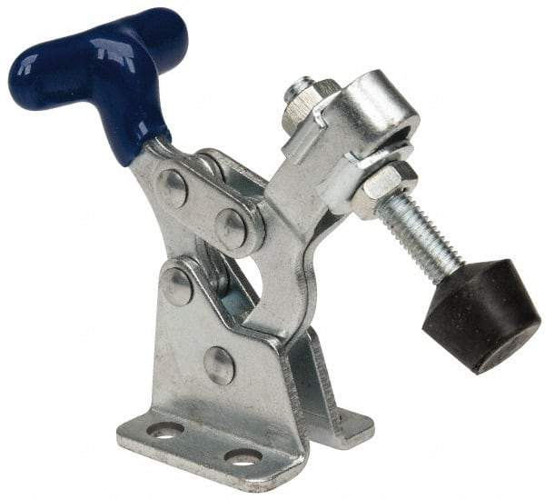 Gibraltar - 150 Lb Holding Capacity, Horizontal Handle, Manual Hold Down Toggle Clamp - 175° Handle Movement, 92° Bar Opening, U-Bar, Flanged Base, Carbon Steel - Caliber Tooling