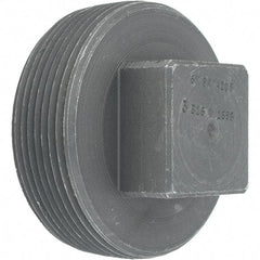 Made in USA - Size 3", Class 3,000, Forged Carbon Steel Black Pipe Square Plug - 3,000 psi, Threaded End Connection - Caliber Tooling