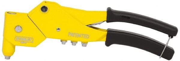 Stanley - Swivel Head Hand Riveter - 3/32 to 3/16" Rivet Capacity, 11-1/2" OAL - Caliber Tooling