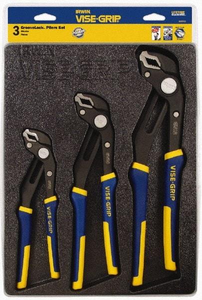 Irwin - 3 Piece GrooveLock Plier Set - Comes in Storage Tray - Caliber Tooling