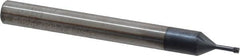 Carmex - M2.5x0.45 Metric Coarse, 0.077" Cutting Diam, 3 Flute, Solid Carbide Helical Flute Thread Mill - Internal Thread, 0.22" LOC, 2-1/2" OAL, 1/4" Shank Diam - Caliber Tooling