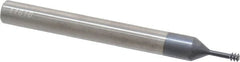 Carmex - #6-32 UNC, 0.1" Cutting Diam, 3 Flute, Solid Carbide Helical Flute Thread Mill - Internal Thread, 0.28" LOC, 2-1/2" OAL, 1/4" Shank Diam - Caliber Tooling