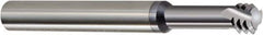 Carmex - #8-36 UNF, 0.13" Cutting Diam, 3 Flute, Solid Carbide Helical Flute Thread Mill - Internal Thread, 0.35" LOC, 2-1/2" OAL, 1/4" Shank Diam - Exact Industrial Supply