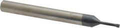 Carmex - M3x0.50 Metric Coarse, 0.093" Cutting Diam, 3 Flute, Solid Carbide Helical Flute Thread Mill - Internal Thread, 0.37" LOC, 2-1/2" OAL, 1/4" Shank Diam - Caliber Tooling