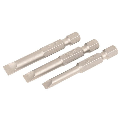 Slotted Power Bit Set 4.5 - 6.5mm (3 Bit Pack) - Caliber Tooling