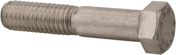 Value Collection - 7/16-14 UNC, 2-1/4" Length Under Head Hex Head Cap Screw - Partially Threaded, Grade 18-8 Stainless Steel, Uncoated, 5/8" Hex - Caliber Tooling