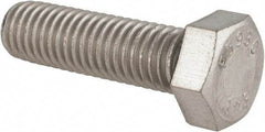 Value Collection - 1/2-13 UNC, 3-1/4" Length Under Head Hex Head Cap Screw - Partially Threaded, Grade 18-8 Stainless Steel, Uncoated, 3/4" Hex - Caliber Tooling