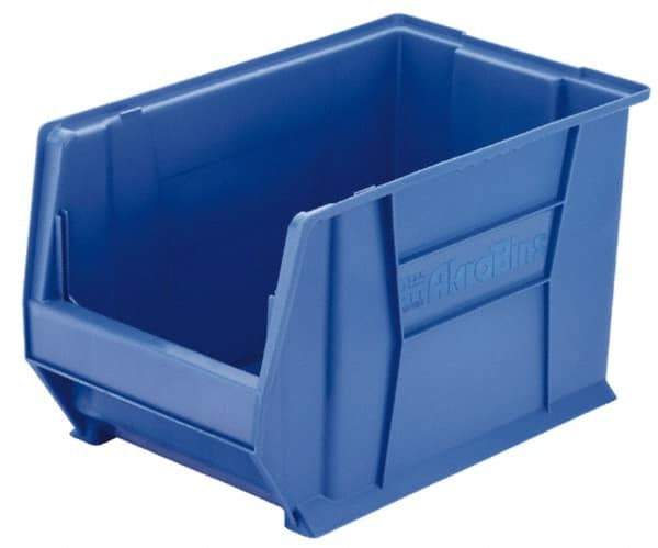 Akro-Mils - 300 Lb. Load Capacity, 20" Deep, Red Polymer Hopper Stacking Bin - 12" High x 18-3/8" Wide x 20" Long - Caliber Tooling