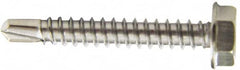 Value Collection - #14, Hex Washer Head, Hex Drive, 2-1/2" Length Under Head, #3 Point, Self Drilling Screw - Grade 410 Stainless Steel - Caliber Tooling