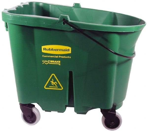 Rubbermaid - 35 Qt Plastic Bucket - 20.1" Long x 17.4" High x 16" Wide, Green - Caliber Tooling