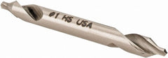 Hertel - #1 Plain Cut 60° Incl Angle High Speed Steel Combo Drill & Countersink - Caliber Tooling