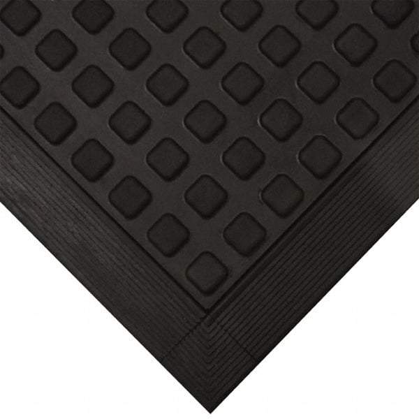 Wearwell - 5' Long x 3' Wide x 5/8" Thick, Anti-Fatigue Modular Matting Ramp Edge - Male, 1 Interlocking Side, Black, For Dry Areas, Series 502 - Caliber Tooling