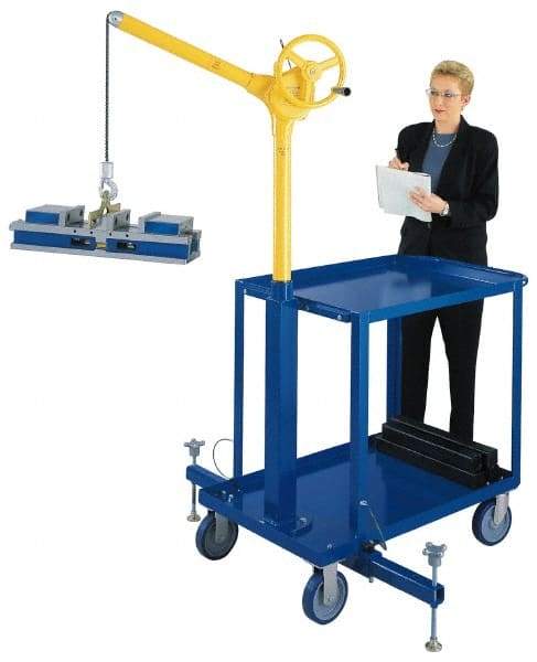 Sky Hook - 500 Lb Load Capacity, Steel Sky Hook Crane - Mobile Cart, Counterweight Required, Not Included - Caliber Tooling