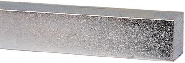 Made in USA - 12" Long x 1" High x 1" Wide, Zinc-Plated Undersized Key Stock - C1018 Steel - Caliber Tooling