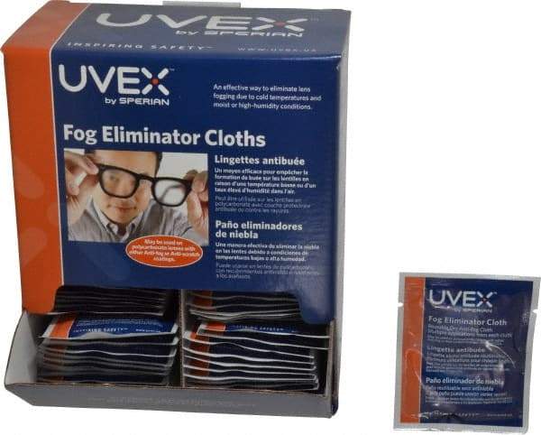 Uvex - 100 Nonalcohol Lens Cleaning Towelettes - Individually Wrapped, Nonsilicone Cleaner - Caliber Tooling