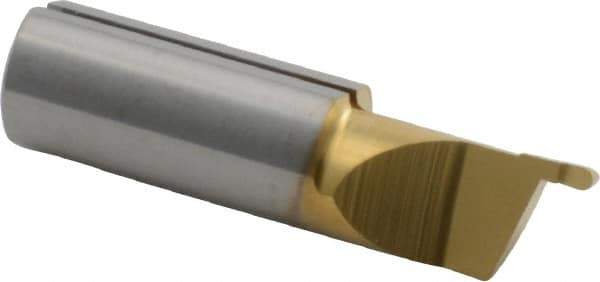 Iscar - 0.99mm Groove Width, 7.87mm Min Hole Diam, 11mm Max Hole Depth, Face Grooving Tool - 2.01mm Projection, 0.591" Shank Length, 26.01mm OAL, Solid Carbide, TiN/TiAlN Finish - Exact Industrial Supply